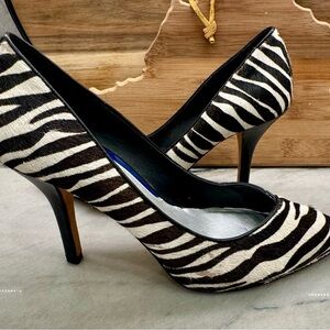 White House Black Market Zebra Print Stiletto Heels